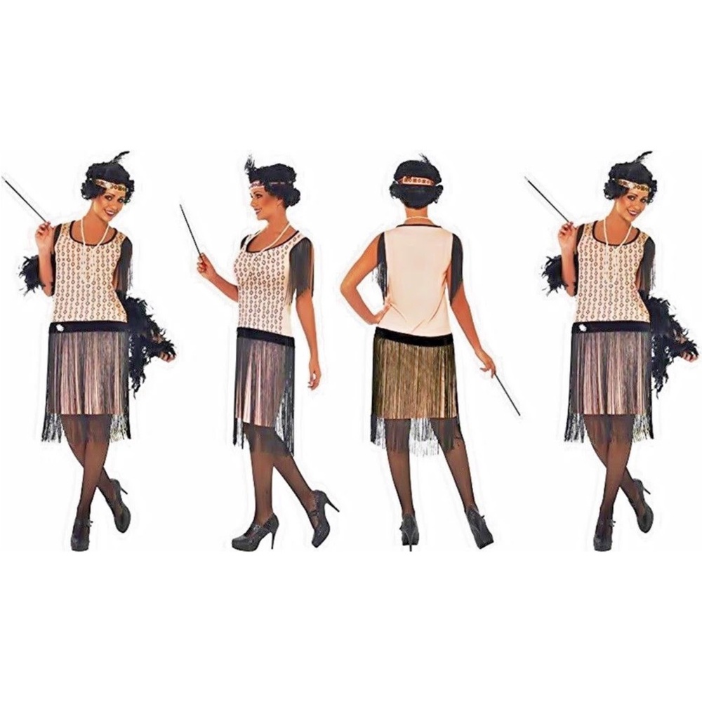6pc 1920s Coco flapper costume complete with eve